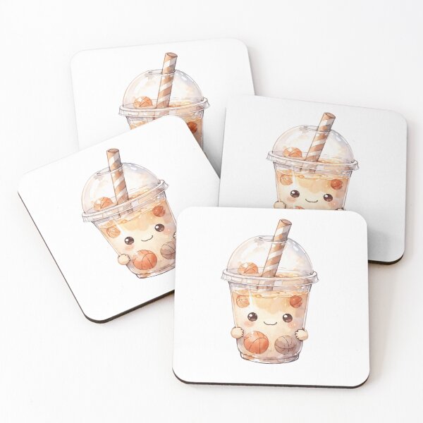 Item preview, Kawaii Boba Tea Cup with Basketball Pearls designed and sold by All-Of-Art.