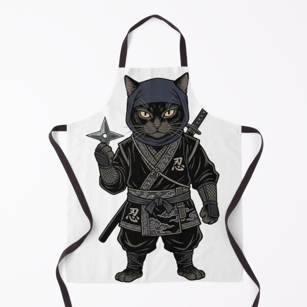 Item preview, Shadow Ninja Cat - Black Samurai Kitty Warrior Japanese Anime Style designed and sold by vekotpu.