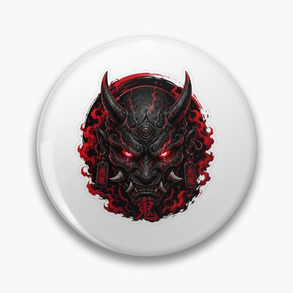 Item preview, Oni Demon Mask Sticker designed and sold by blossomfun.