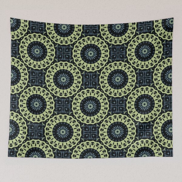 Item preview, Skull Kaleidoscope Mandala Pattern designed and sold by mrhighsky.