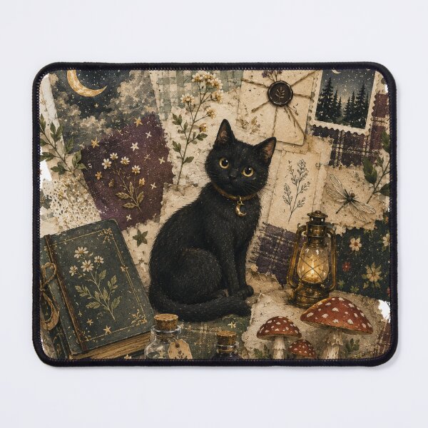 Item preview, Mystical Black Cat Scrapbook Collage designed and sold by Morivelle.