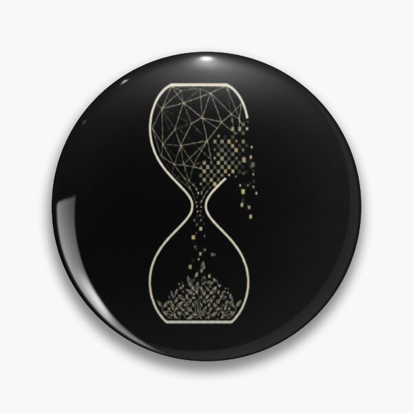 Item preview, Time Transformation Digital to Nature Hourglass Art designed and sold by Inkfino.