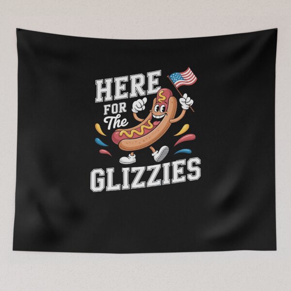 Item preview, 4th of July Here for Glizzies Hotdog Patriot designed and sold by TyraYoung.