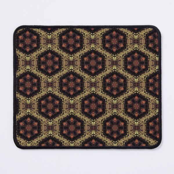 Item preview, Boho Hexagon Mandala Pattern in Yellow and Orange designed and sold by Artistestella.