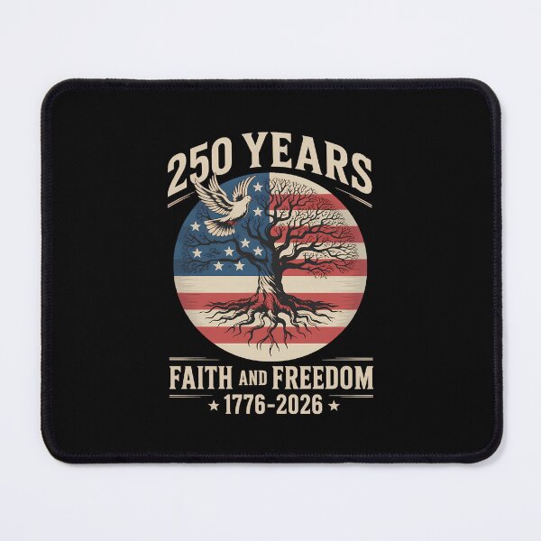 Item preview, 250 Years Faith Freedom Tree Cross 250th Anniversary USA designed and sold by TyraYoung.