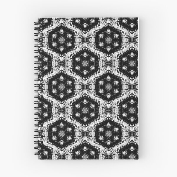Item preview, Boho Hexagon Mandala Pattern in Black and White designed and sold by Artistestella.