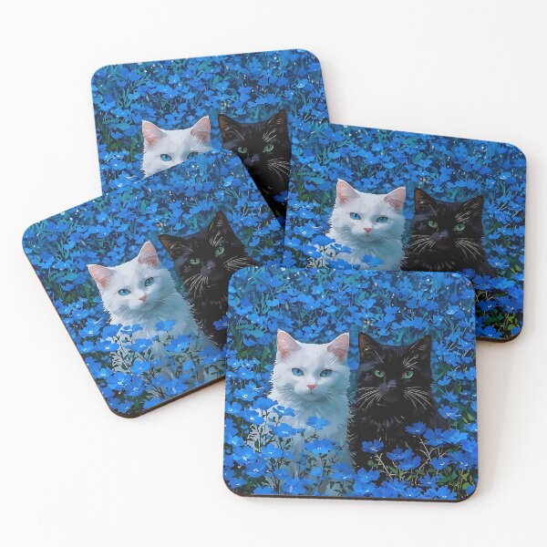 Item preview, Cats among the heavenly flowers designed and sold by VisionCrafft.