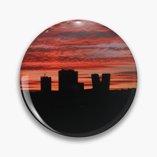 Item preview, Winter Sunrise — Red Sky Cityscape  designed and sold by WanderGrainFilm.
