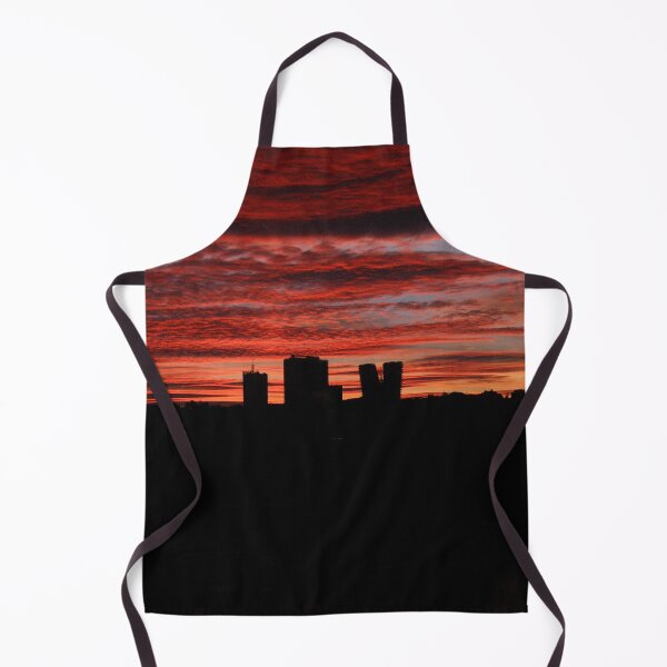 Item preview, Winter Sunrise — Red Sky Cityscape designed and sold by WanderGrainFilm.