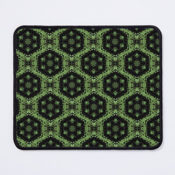 Item preview, Boho Hexagon Mandala Pattern in Green and Black designed and sold by Artistestella.