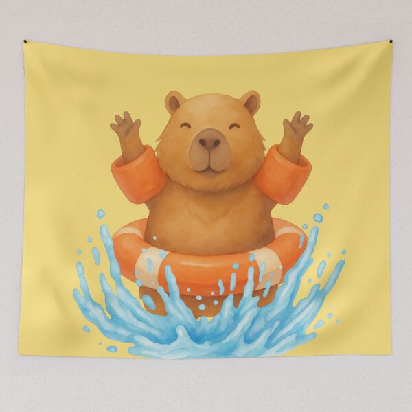 Item preview, Happy Splash Capybara designed and sold by Ivy-Triggs.