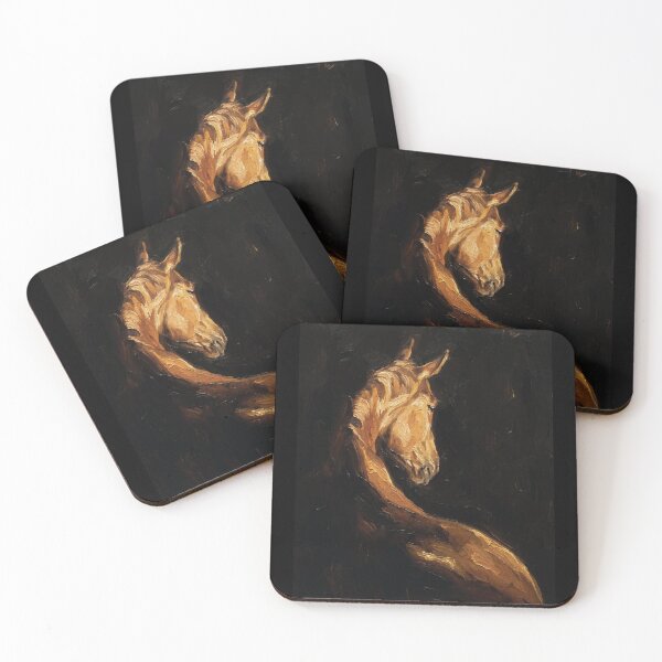 Item preview, Golden Horse Spirit Oil Painting designed and sold by RamyGallery.