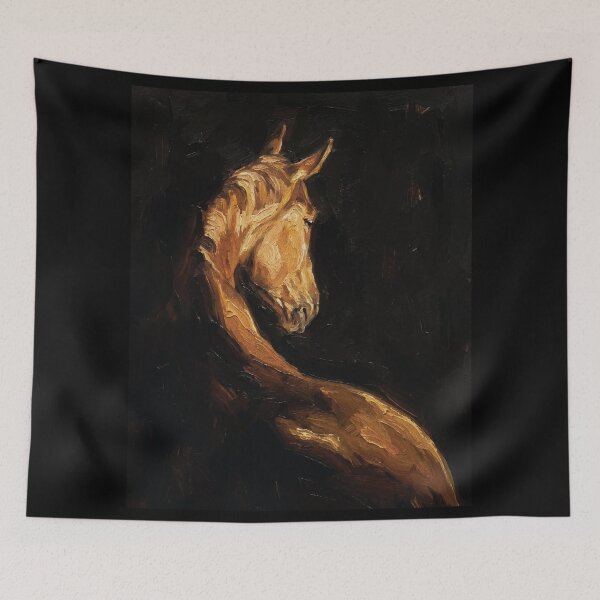 Item preview, Golden Horse Spirit Oil Painting designed and sold by RamyGallery.