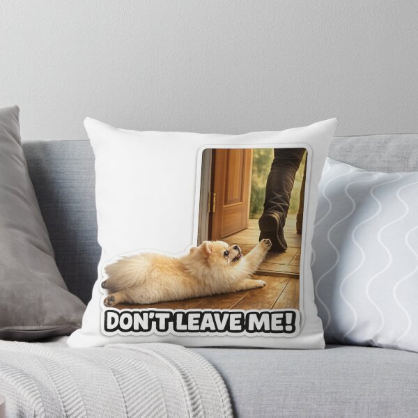 Item preview, Funny Pomeranian Don’t Leave Me Sticker designed and sold by MoodSideO.