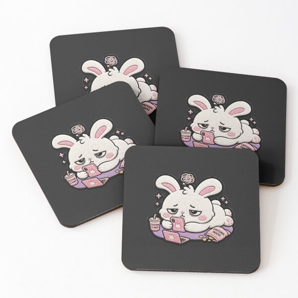 Item preview, Chronically Online Rabbit Embroidery Patch designed and sold by ColorSplash123.