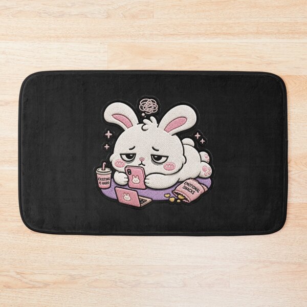 Item preview, Chronically Online Rabbit Embroidery Patch designed and sold by ColorSplash123.