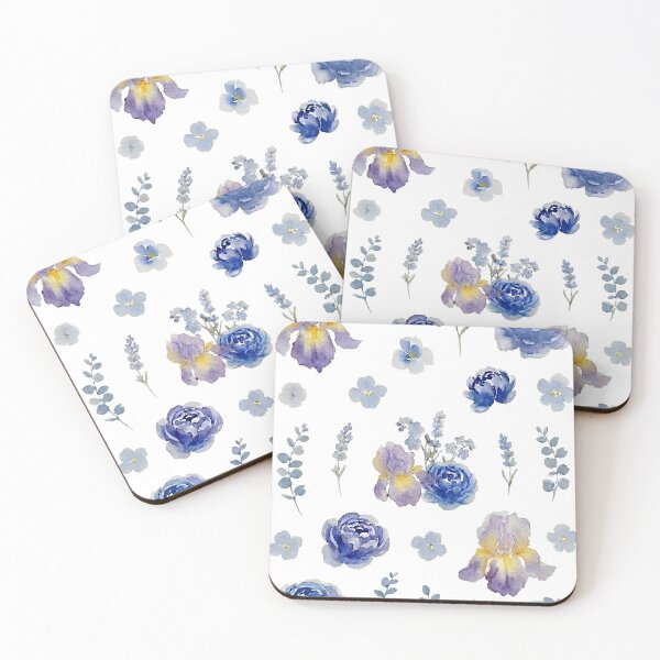 Item preview, Watercolor Blue & Purple Floral Sticker Set - Botanical Garden designed and sold by elizafong.