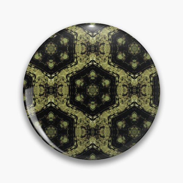 Item preview, Boho Hexagon Mandala Pattern in Black and Yellow designed and sold by Artistestella.