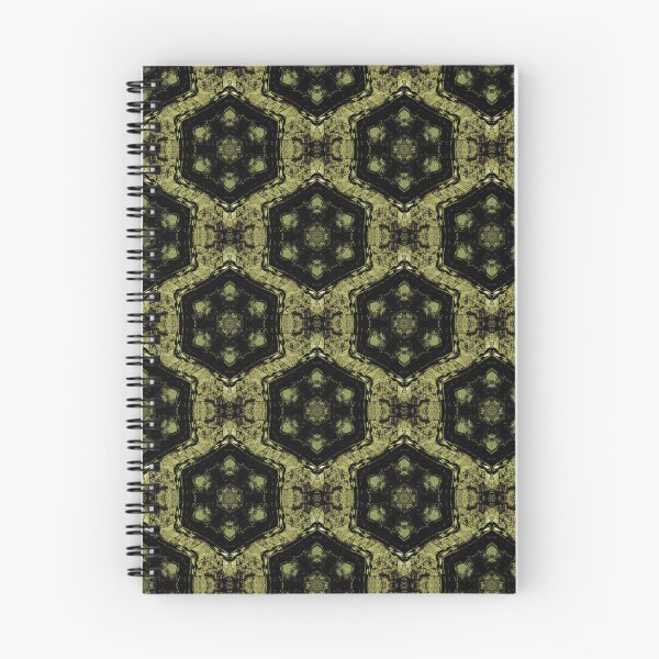 Artikelvorschau, Boho-Sechseck-Mandala-Muster in Schwarz und Gelb entworfen und verkauft von Artistestella.