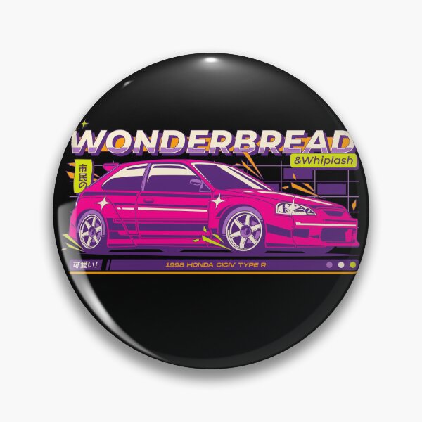 Item preview, Wonderbread & Whiplash - JDM Hot Hatch Type R 1998 Neon Pink Poster designed and sold by Pupung oktavian.
