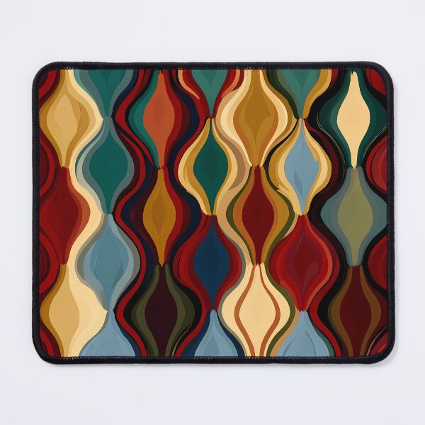 Item preview, Retro Mid-Century Ogee Wave - Jewel Tone Boho Seamless Pattern designed and sold by UniqueDesign751.