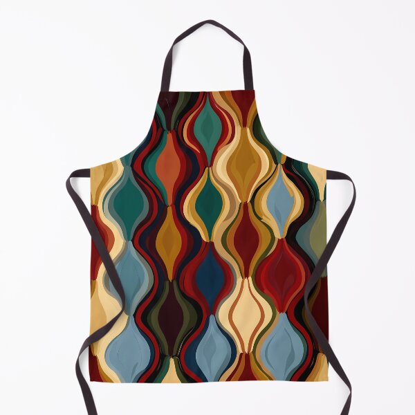 Item preview, Retro Mid-Century Ogee Wave - Jewel Tone Boho Seamless Pattern designed and sold by UniqueDesign751.