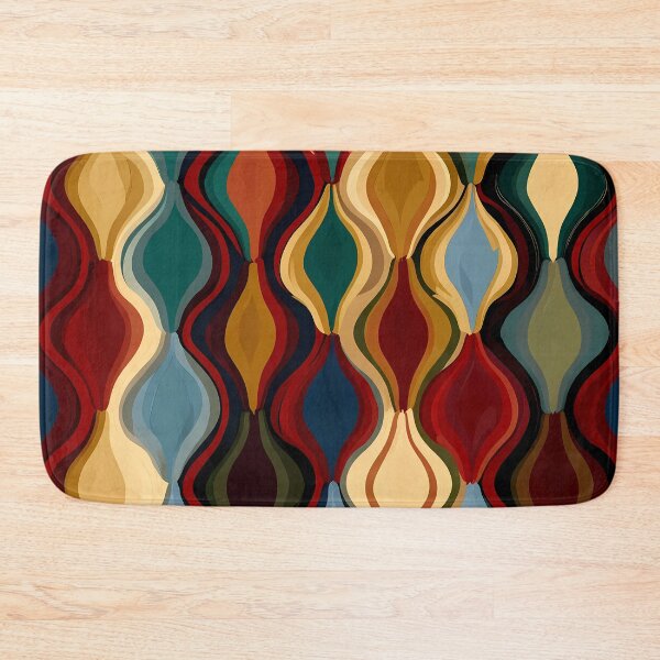 Item preview, Retro Mid-Century Ogee Wave - Jewel Tone Boho Seamless Pattern designed and sold by UniqueDesign751.