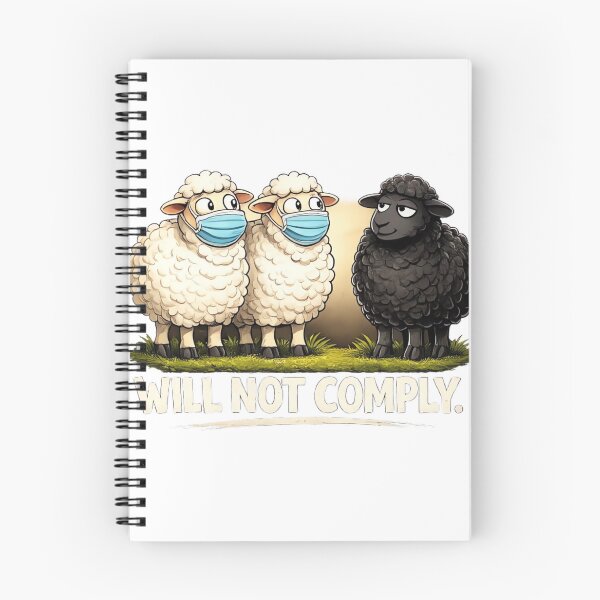 Item preview, Will Not Comply – Black Sheep Cartoon T-Shirt designed and sold by DesignsbyVelvet.