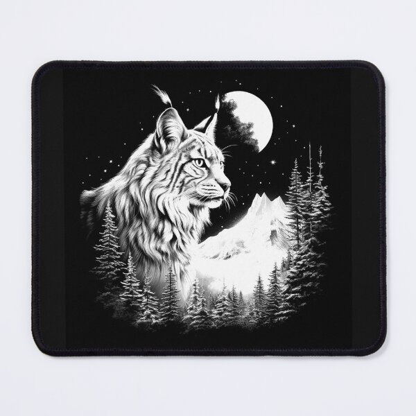 Item preview, Maine Coon Cat Moonlit Mountain Forest designed and sold by inkoutninja.