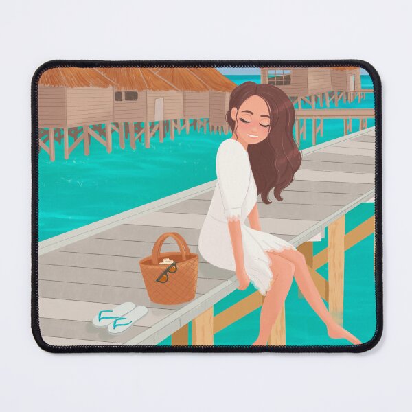 Item preview, Maldives Tropical Beach Illustration designed and sold by beachlifeshop.