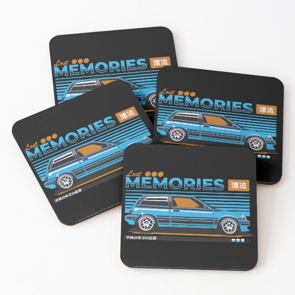 Item preview, Lost Memories 漂流 - JDM Classic Hatchback Drift Street Blue Poster designed and sold by Pupung oktavian.