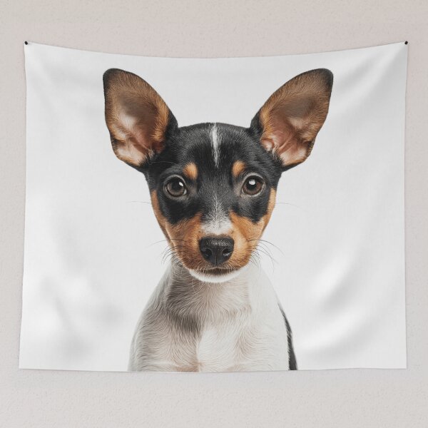 Item preview, Adorable Toy Fox Terrier puppy for Cute Amertoy puppy lovers designed and sold by LazyOwlStore.