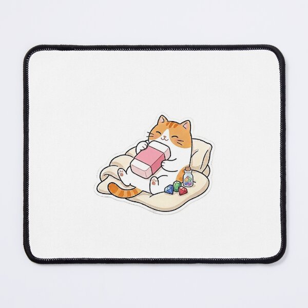 Item preview, Cute Orange Tabby Cat Hugging Pink Eraser Kawaii Stationery Illustration designed and sold by NoopnyangStudio.
