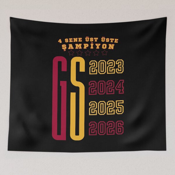 Item preview, Galatasaray 4 Years Consecutive Champions 2023-2026 Football Design designed and sold by tarzbol.