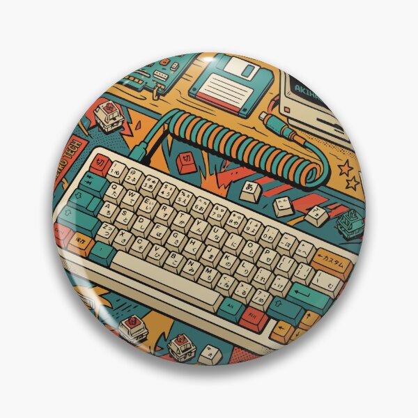 Item preview, Retro Mechanical Keyboard Japanese Tech designed and sold by Quipzzy.
