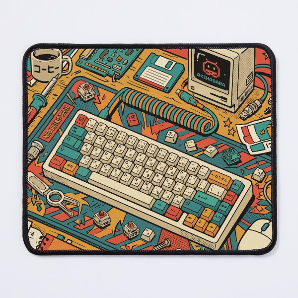 Item preview, Retro Mechanical Keyboard Japanese Tech designed and sold by Quipzzy.