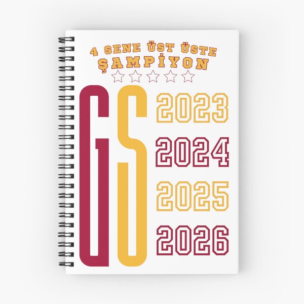 Item preview, White Galatasaray 4 Years Consecutive Champions 2023-2026 Football Design designed and sold by tarzbol.