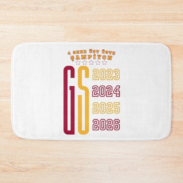 Item preview, White Galatasaray 4 Years Consecutive Champions 2023-2026 Football Design designed and sold by tarzbol.