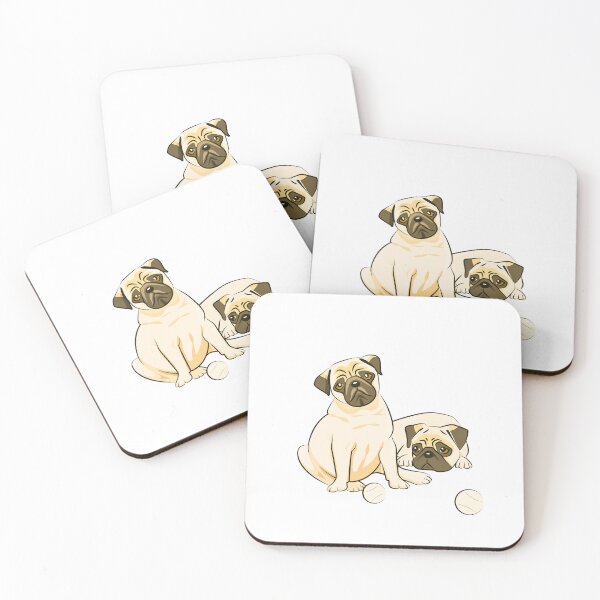 Item preview, Playful and dreamy pug duos designed and sold by DrimitStore.