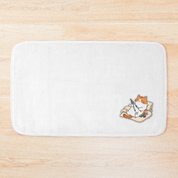 Item preview, Cute Orange Cat Using Drawing Compass Kawaii Stationery Illustration designed and sold by NoopnyangStudio.