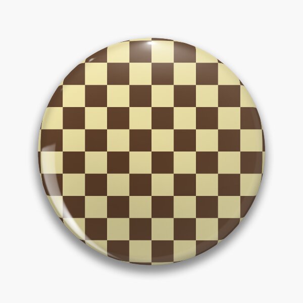 Item preview, Checkered Check Pattern in Butter Yellow and Chocolate Brown designed and sold by kierkegaard.