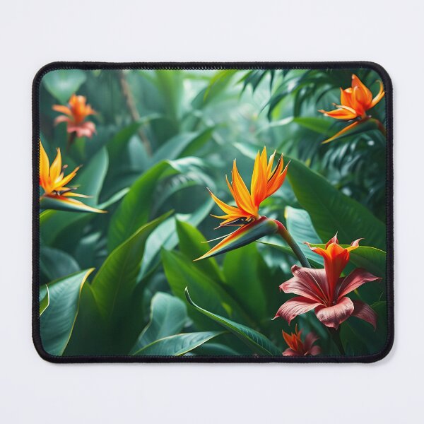 Item preview, Tropical Harmony — Bird of Paradise Jungle Blooms designed and sold by EmeraldeaArt.
