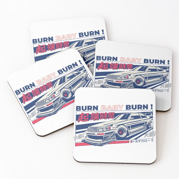 Item preview, Burn Baby Burn - JDM Classic Corolla Drift Coupe 起端時間 Poster designed and sold by Pupung oktavian.