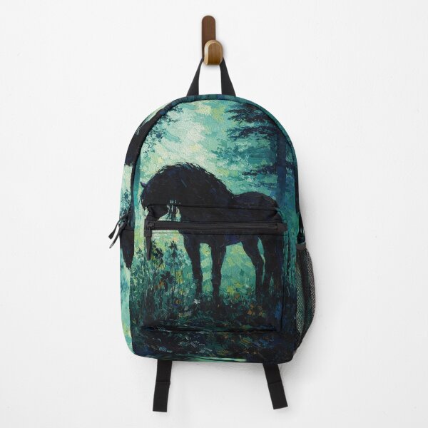 Item preview, Mysterious Black Horse in the Forest designed and sold by RamyGallery.
