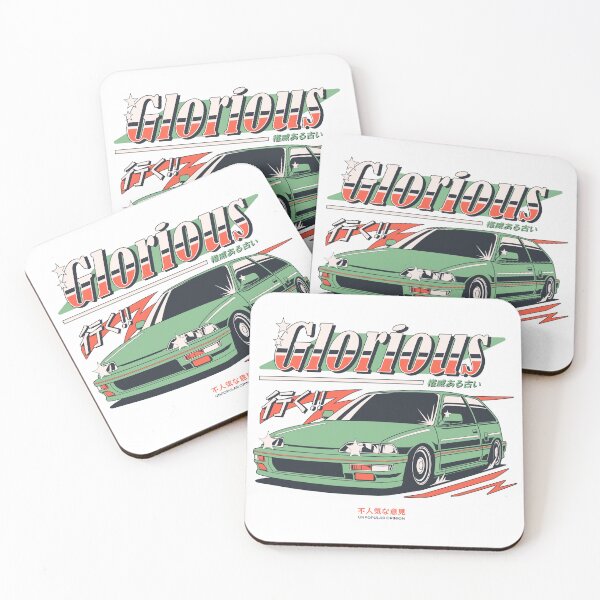 Item preview, Glorious 行く - JDM Classic Hatchback Unpopular Opinion Retro Poster designed and sold by Pupung oktavian.