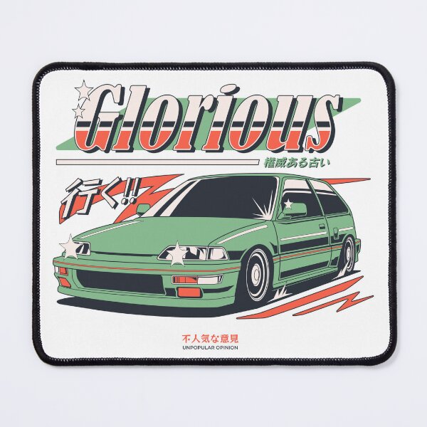 Item preview, Glorious 行く - JDM Classic Hatchback Unpopular Opinion Retro Poster designed and sold by Pupung oktavian.