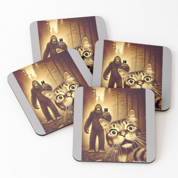 Item preview, Cat Sasquatch Selfie Funny Bigfoot Cryptoid Enthusiast Humor designed and sold by GreggRoss.