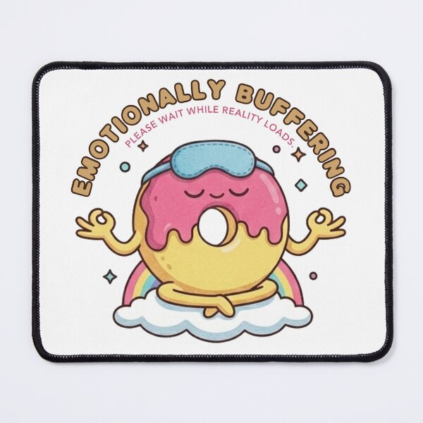 Item preview, Emotionally Buffering – Retro Cosmic Donut Meditation Aesthetic designed and sold by jongjava.