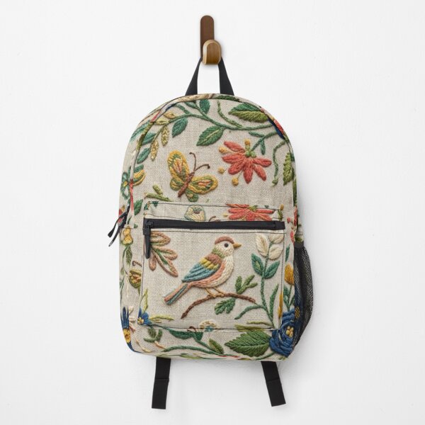 Item preview, Vintage Embroidered Floral Birds Seamless Pattern designed and sold by FashioonTrends.