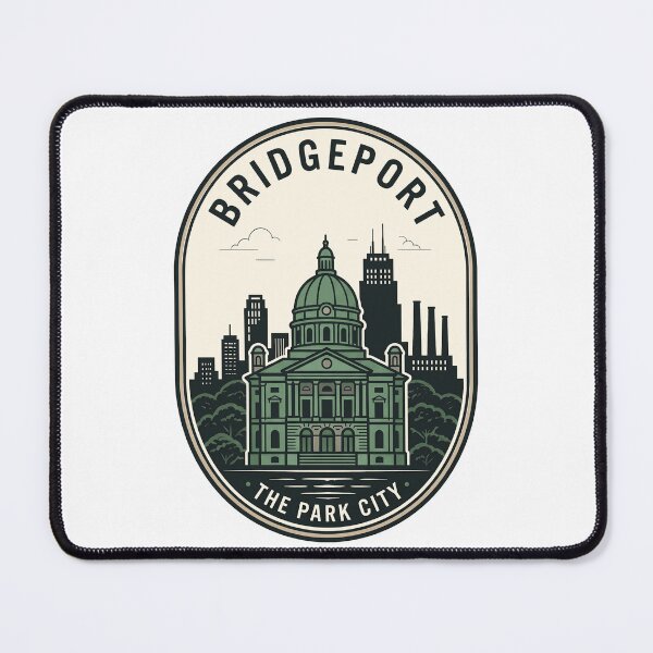 Item preview, Bridgeport Connecticut Park City Skyline Badge designed and sold by k3rstman1.